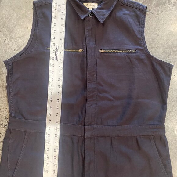 Madewell Coverall Jumpsuit XXL Black Sleeveless - Picture 9 of 9
